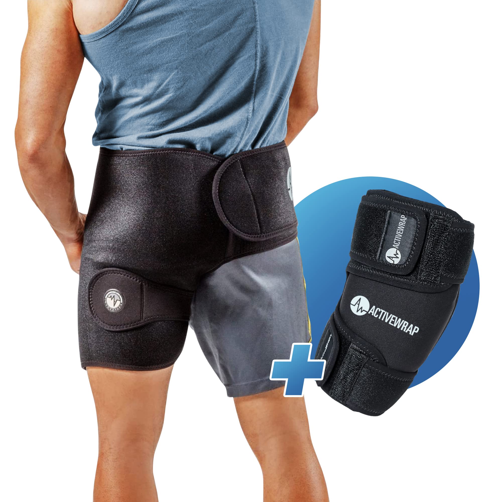 ActiveWrap Reusable Hot & Cold Therapy Hip and Knee Ice Pack Wrap - Small/Medium for Pain Relief, ACL Injuries, Post-Surgery Recovery - Perfect for Athletes, Arthritis Sufferers & Physical Therapy