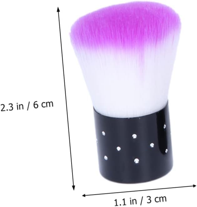 NAILWIND Professional Kabuki Nail Dust Brush - Soft Bristles for Nail Art, Makeup & Cleaning - 1 Piece (Colorful) - Perfect for Salon, Home Manicure & Makeup Application