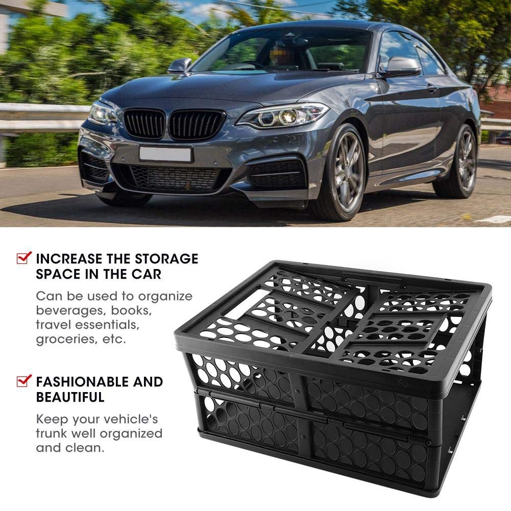 Car Trunk Storage Box Organizer - Foldable Shopping Crate Basket for SUV, Sedan & Minivan | Perfect for Groceries, Travel Gear & Sports Equipment