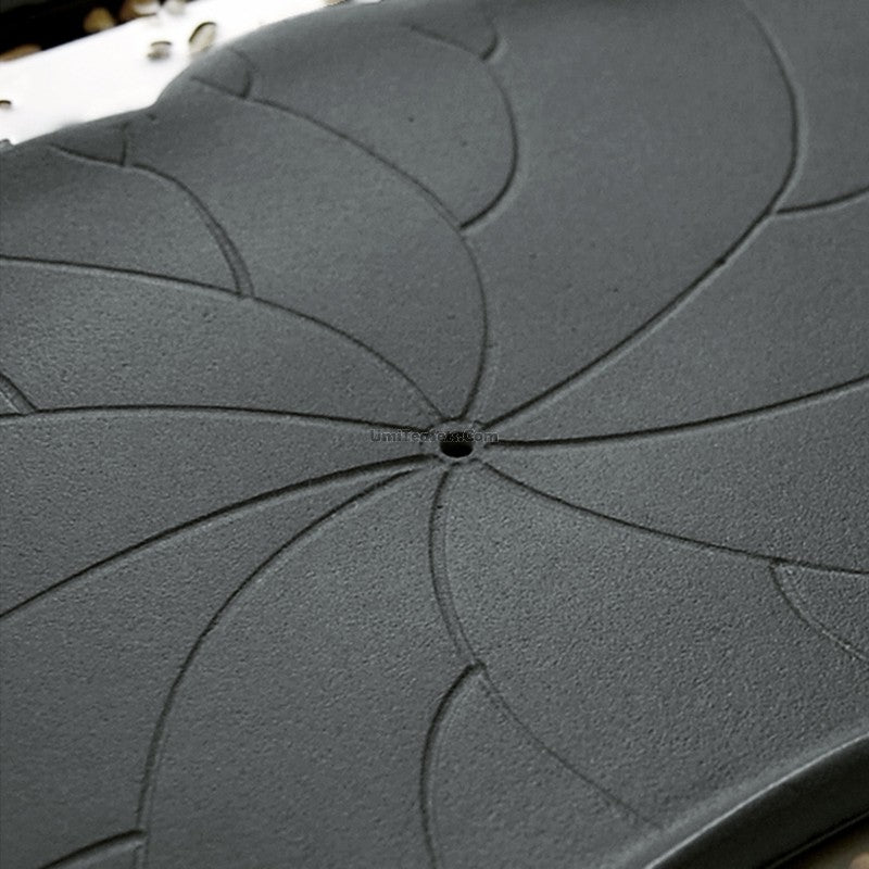Premium Black Stone Lotus Pond Tea Tray with Built-in Induction Cooker - Elegant Tea Ceremony Set for Home, Office & Zen Meditation Spaces