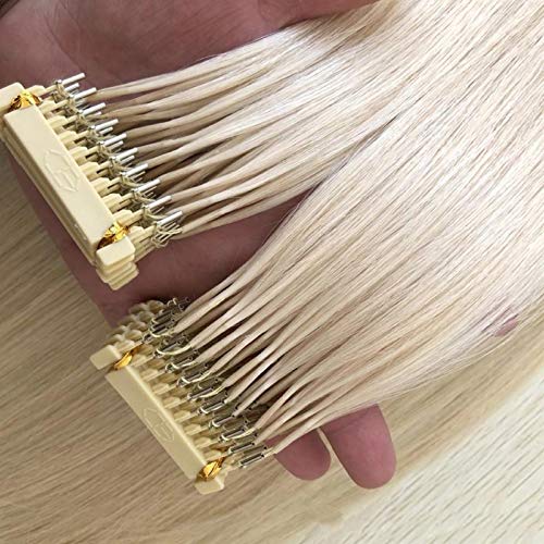 6D Machine Quick No-Track Groove Human Hair Extensions - 16 Inch (40cm) Beige - 10 Rows Real Invisible Seamless Hair for Natural Volume & Length - Perfect for Daily Wear, Parties & Special Occasions