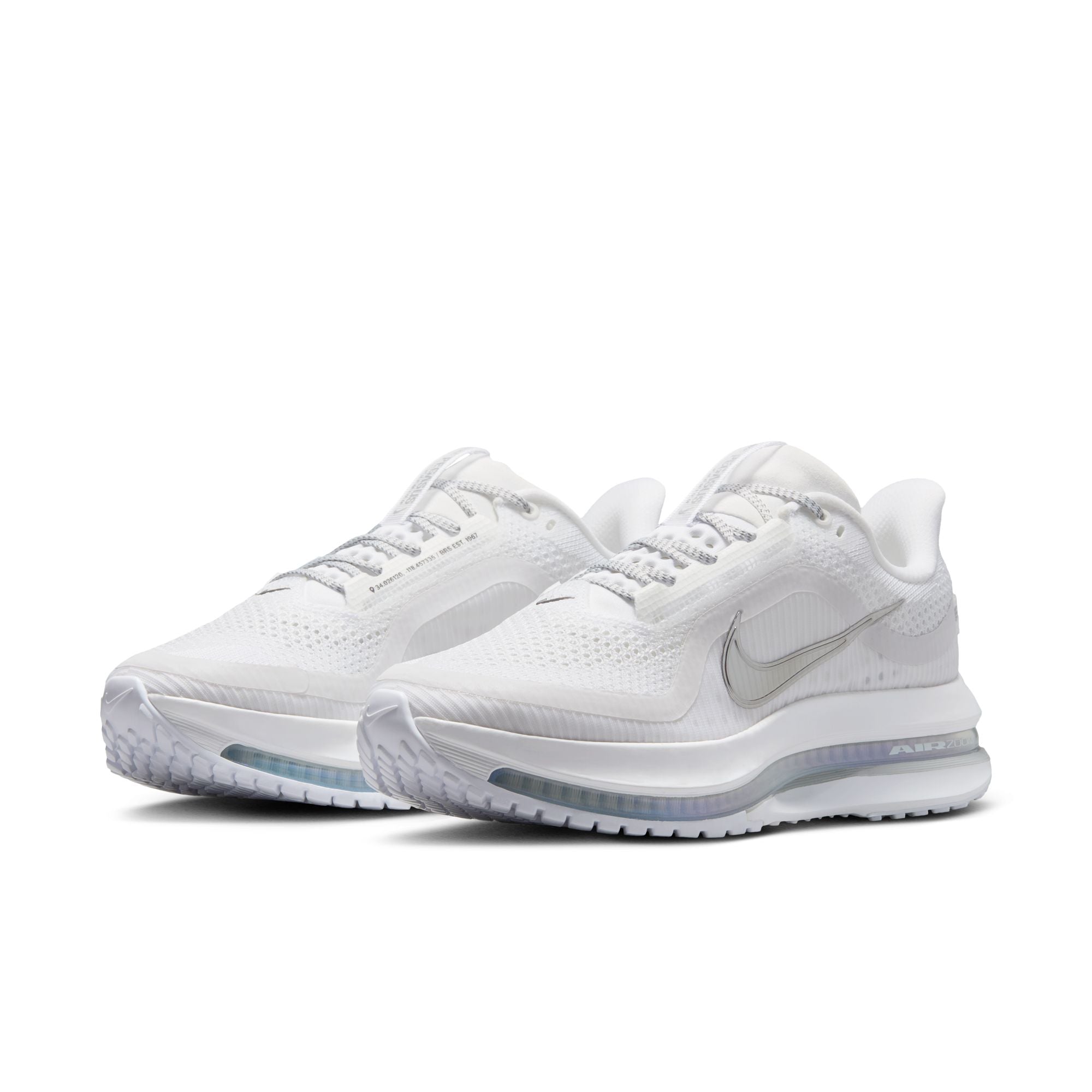 Nike Pegasus Premium Running Shoes for Women - White/Metallic Silver (B Width) - Lightweight Cushioned Sneakers for Jogging, Gym Workouts & Everyday Wear