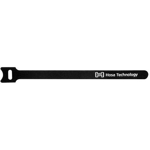 Hosa Technology WTI 508 Hook & Loop Cable Ties 0.5x8 Inch (Black, 50 Pack) - Organize Cables for Home Office, Electronics, and DIY Projects