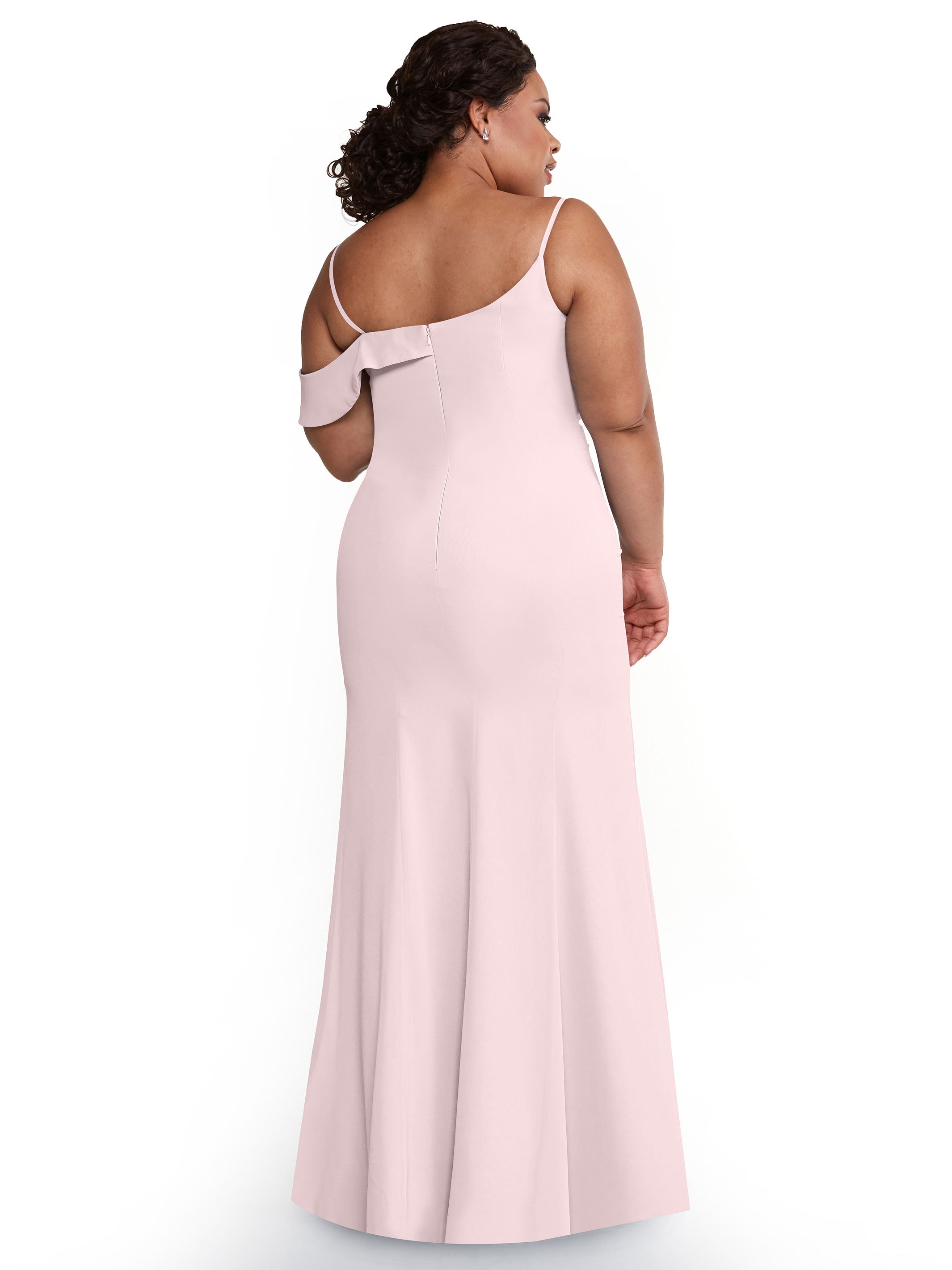 Elegant One Shoulder Chiffon Bridesmaid Dress 80153 - Fit & Flare Style for Weddings, Prom, Formal Events - Plus Size Available