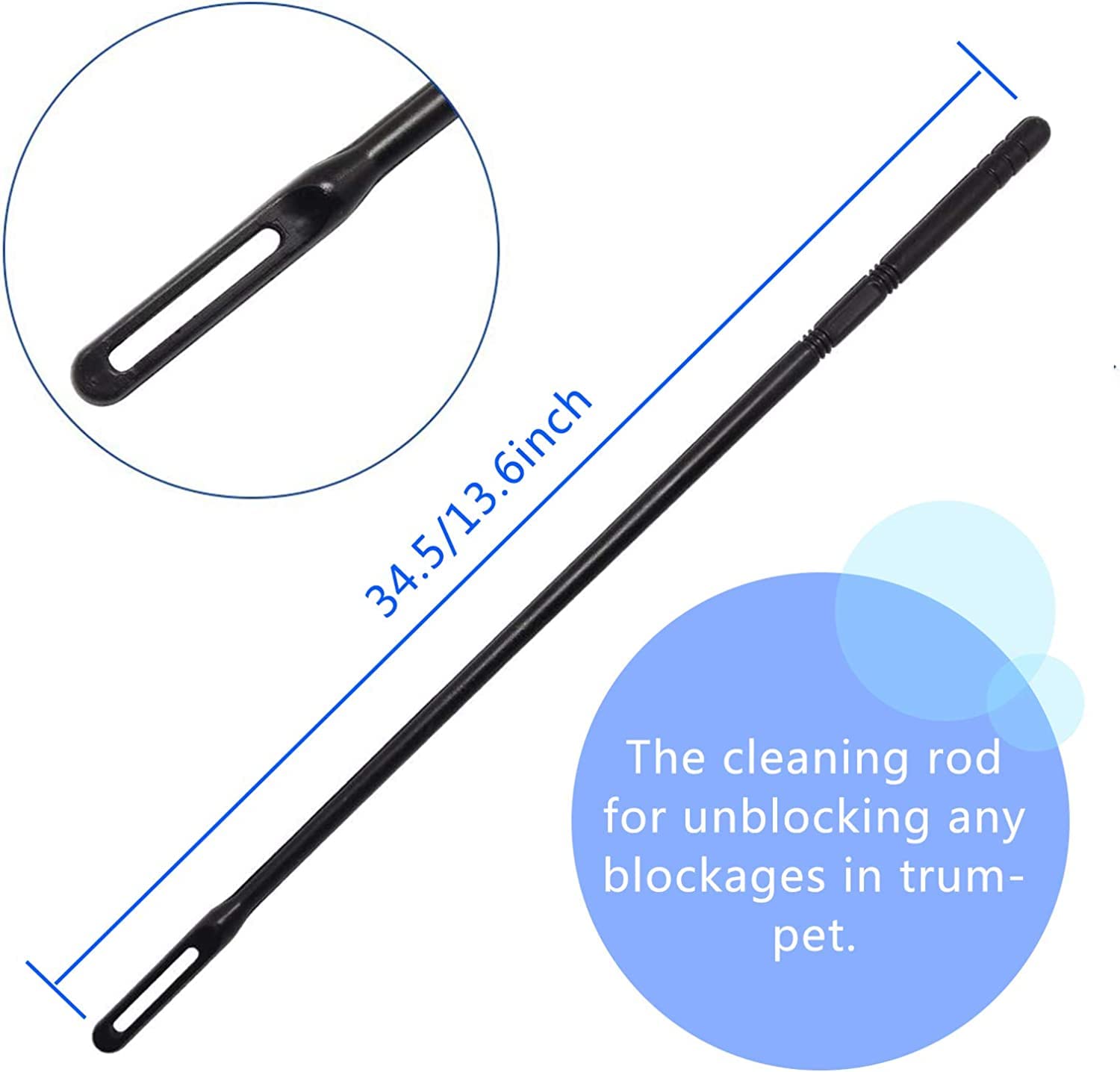Hysagtek 4-Piece Trumpet Cleaning Kit - Snake Brush, Mouthpiece Brush, Valve Casing Brush & Flexible Brush with Cleaning Rod - Perfect for Trumpet Maintenance & Professional Musicians