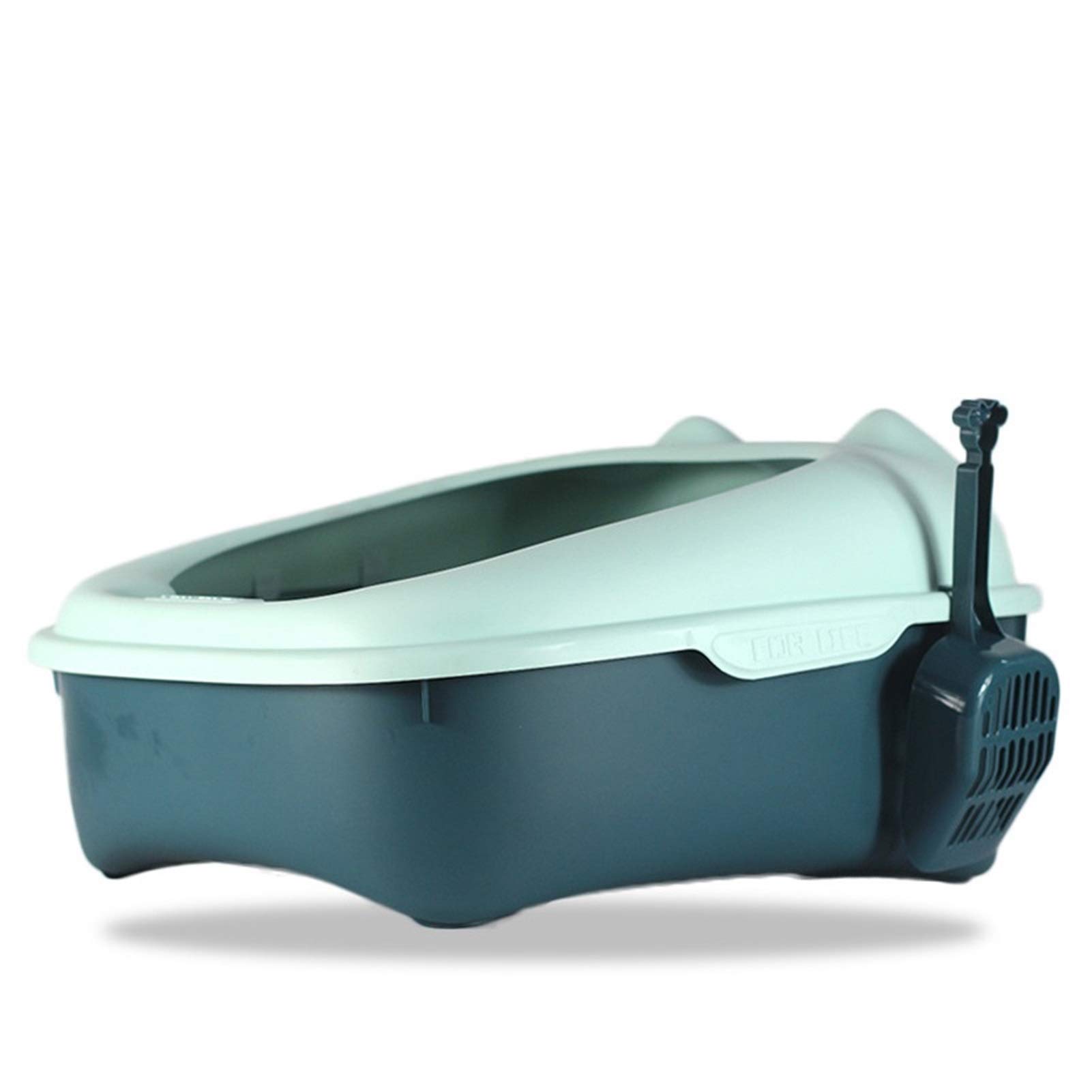 Luckxuan Plastic Cat Litter Box with Scoop - Easy Clean Pet Toilet for Small Cats & Dogs - Green Small Size Litter Pan - Perfect for Home, Apartment, and Travel Use
