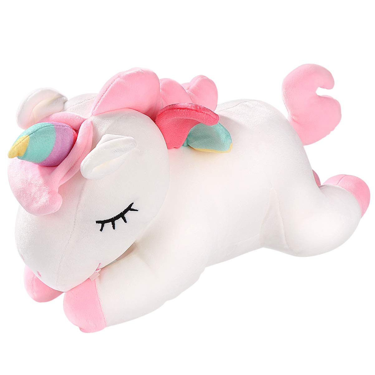 Jojofuny Unicorn Stuffed Animal Plush Toy - 16 Inch Soft Rainbow Winged Pillow Doll for Kids, Cute Plushie for Bedroom Decor, Birthday Gifts & Stress Relief (40cm) - Perfect for Cuddling, Nursery Decor and Gift Giving
