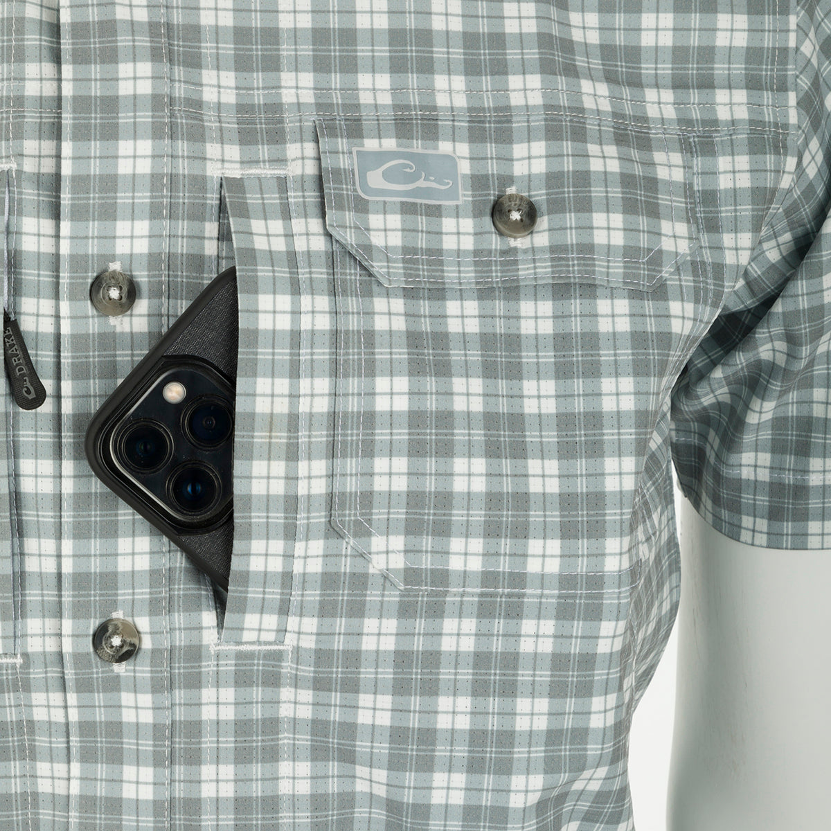 Hunter Creek Check Plaid Short Sleeve Shirt for Men - Casual Button Down Shirt with Comfortable Fit - Perfect for Outdoor Activities, Work & Everyday Wear