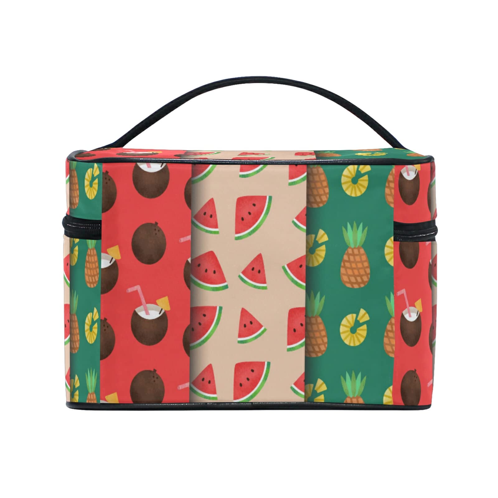 Stylish Summer Fruits Makeup Bag for Women - Waterproof Cosmetic & Toiletry Travel Organizer - Perfect for Beach Trips, Gym, and Daily Essentials