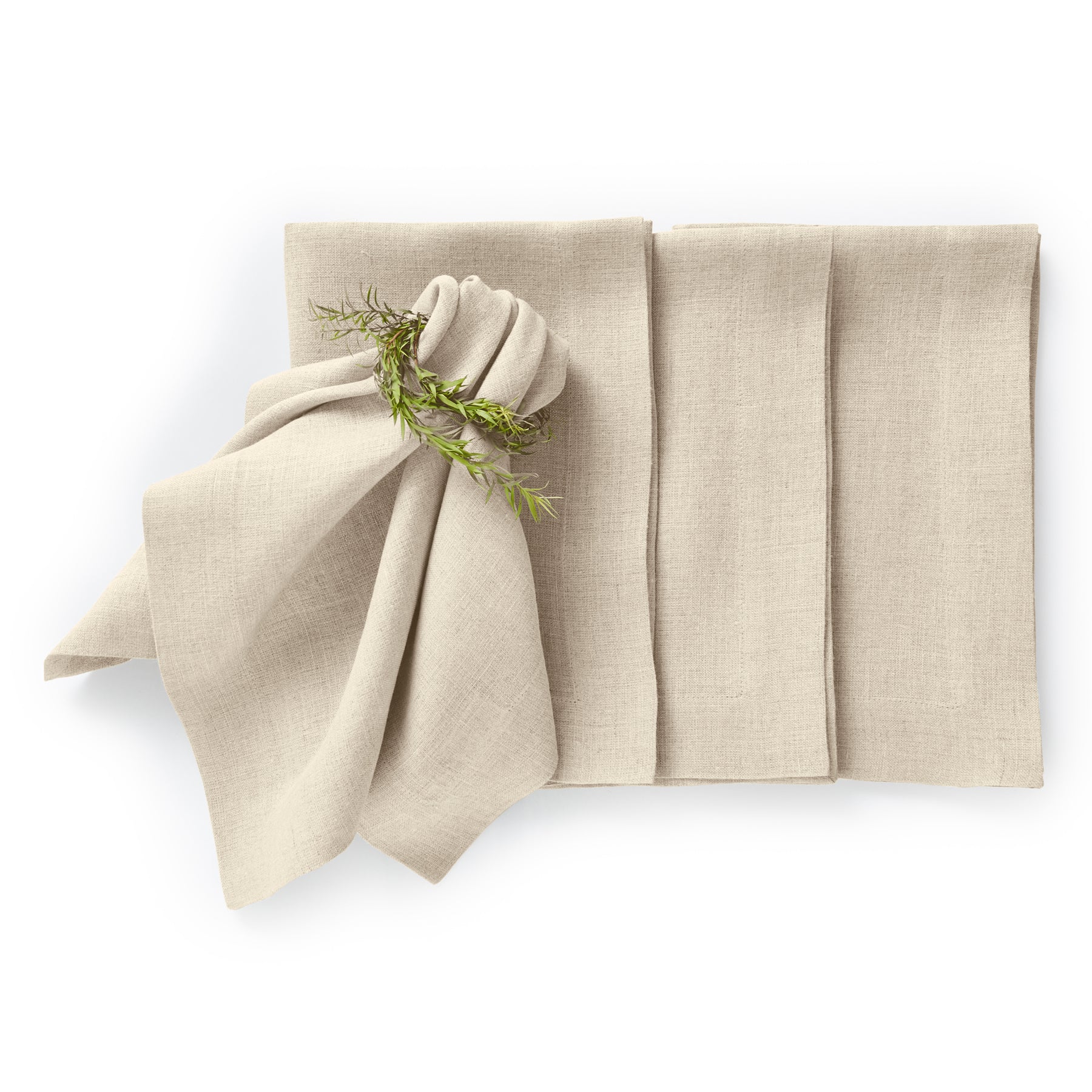 Premium Sonoma Linen Napkins Set of 4 - 100% Natural Cotton Dinner Napkins for Formal Dining, Wedding, and Holiday Table Settings