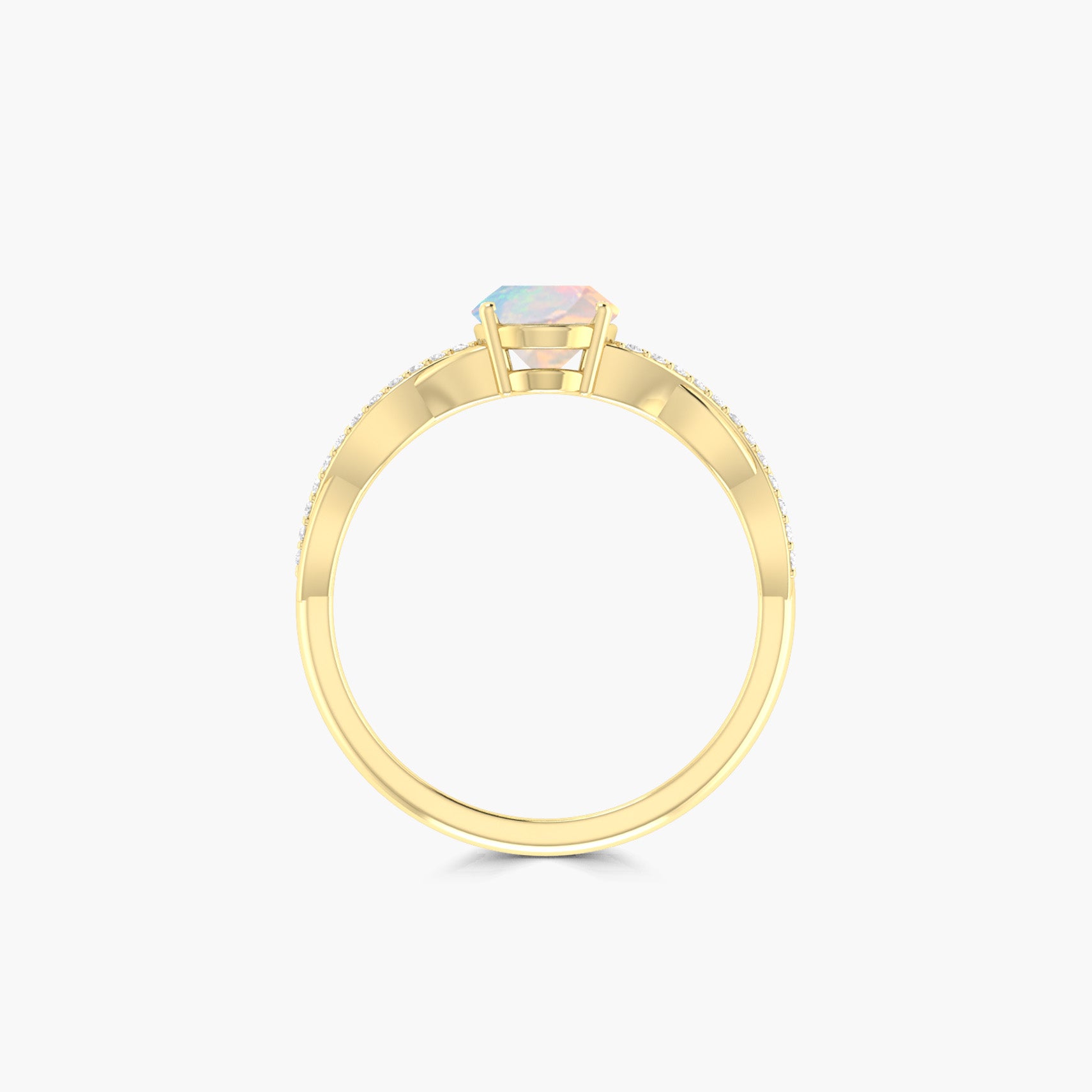 14K Gold Ethiopian White Fire Opal Wedding Ring for Women – Elegant Bridal Jewelry for Engagement, Anniversary & Special Occasions