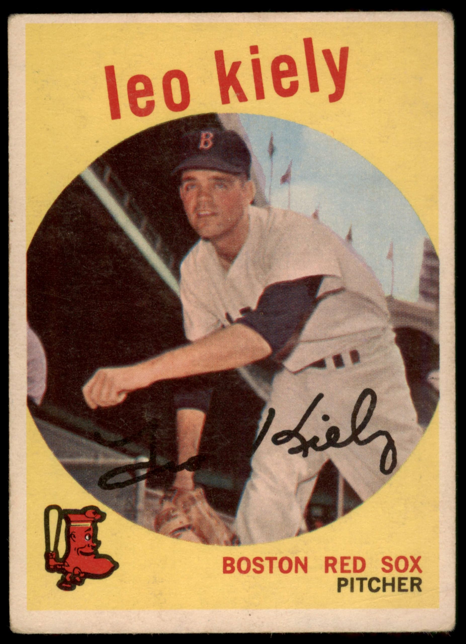 1959 Topps #199 Leo Kiely Boston Red Sox Baseball Card - Vintage MLB Collectible - Good Condition - Perfect for Sports Memorabilia Collections & Baseball Fans Gifts