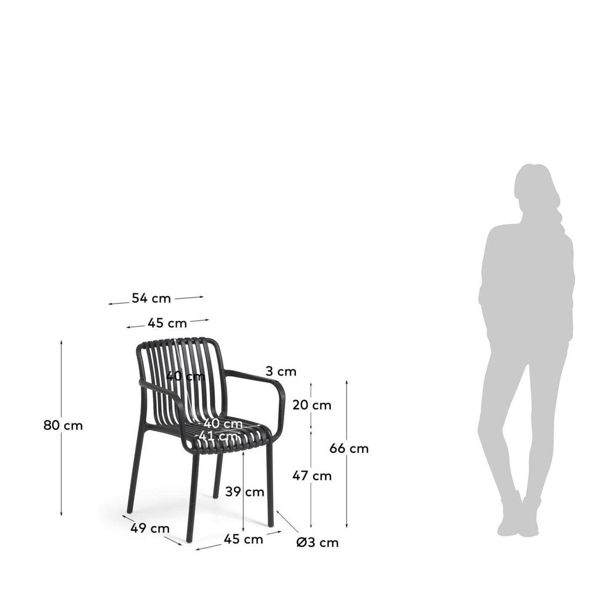 Isabellini Alfresco Dining Arm Chair - Outdoor Patio Furniture for Garden, Poolside, and Backyard Relaxation