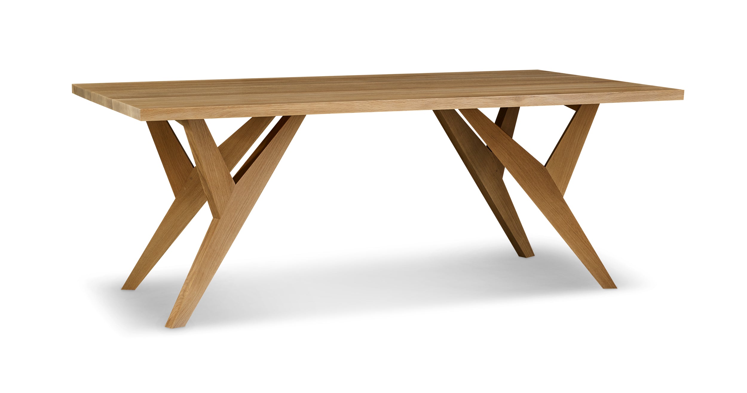 Yarrow Dining Table - Modern Solid Wood Kitchen Table for 6 - Perfect for Family Dinners & Entertaining Guests