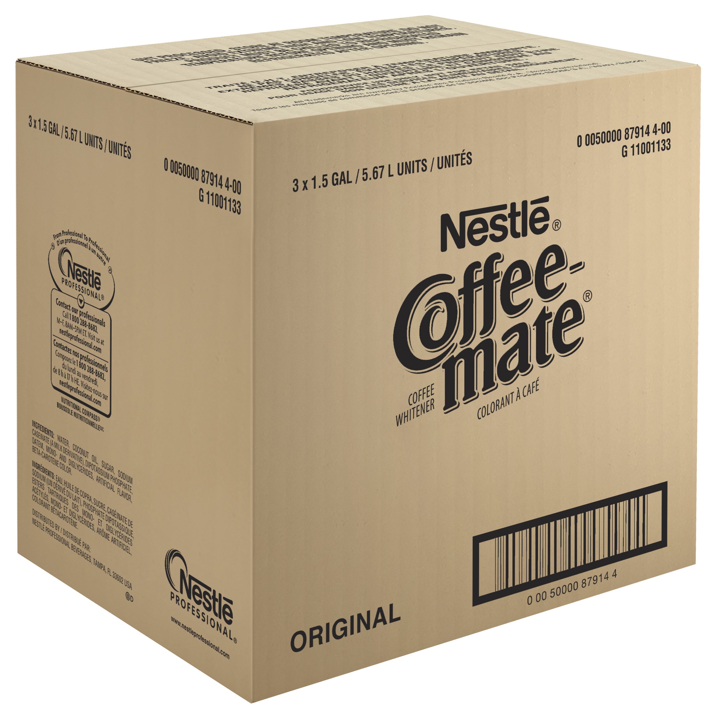 Nestle Coffee-mate Original Liquid Coffee Creamer - 192oz Bulk Pack of 3 | Perfect for Offices, Restaurants & Large Households | Rich & Creamy Flavor Enhancer for Coffee, Tea & Baking