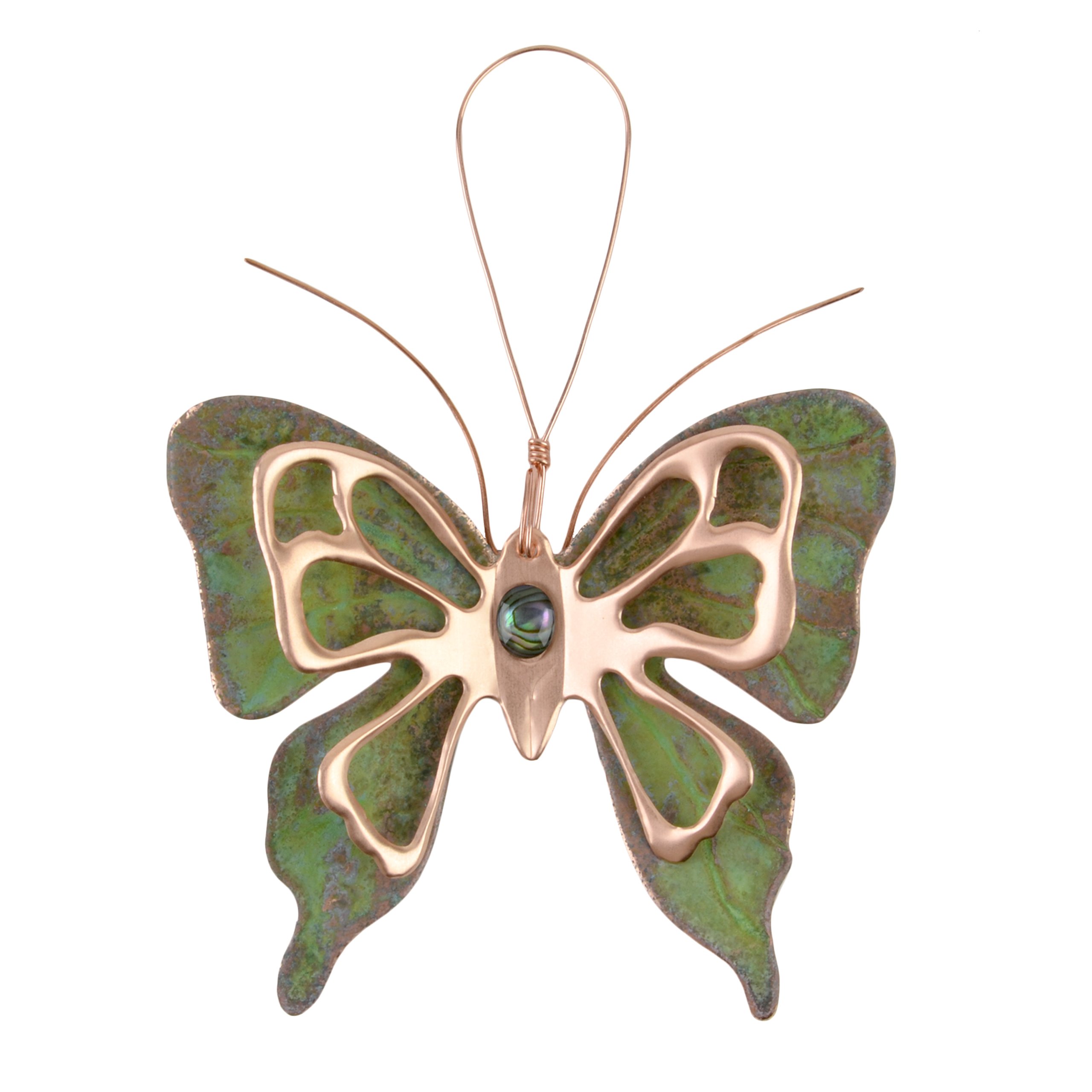 Butterfly Copper Ornament - Handcrafted Metal Wall Decor for Home & Garden - Perfect for Living Room, Bedroom, or Outdoor Spaces