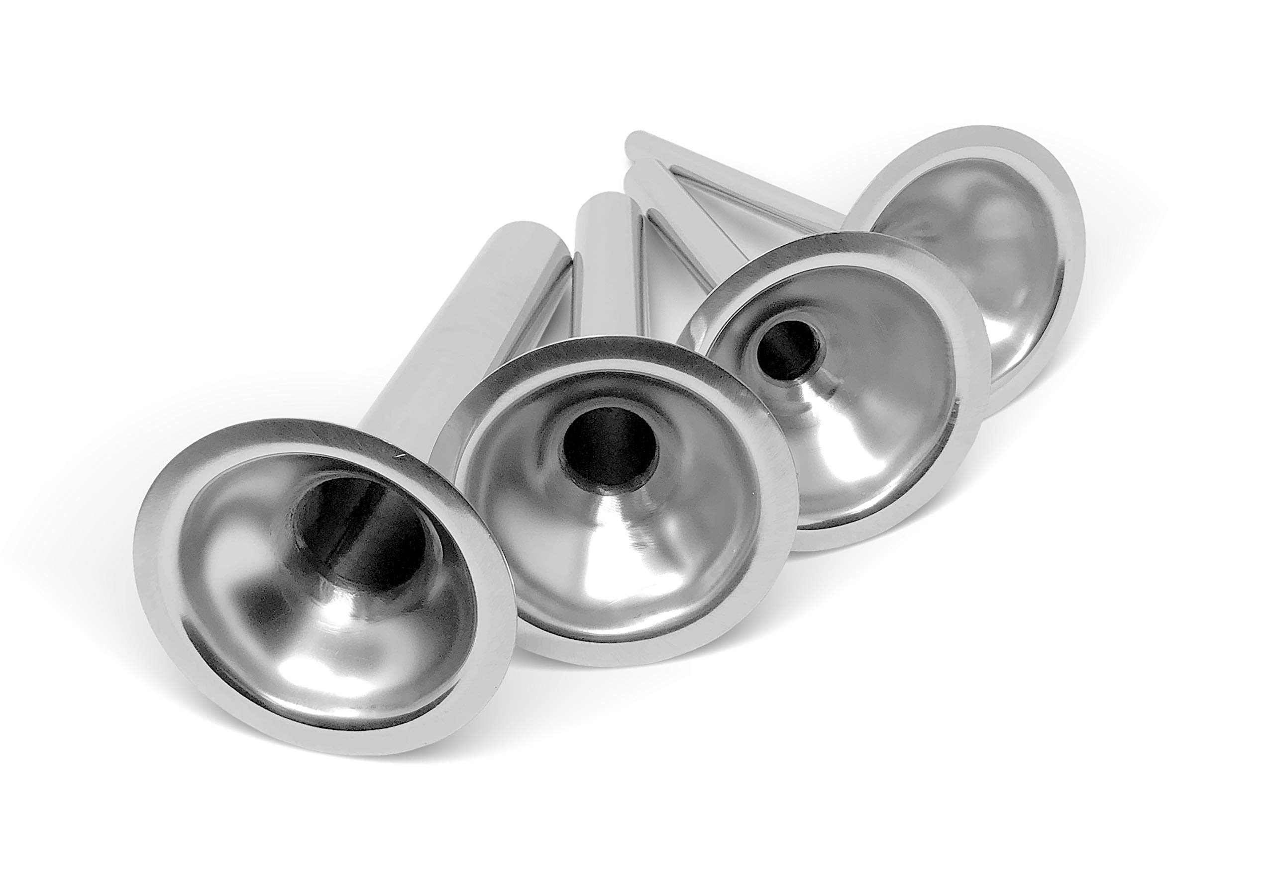 4-Piece Stainless Steel Sausage Stuffer Tubes for Meat Grinders - #22 Size, Food Grade Metal Sausage Maker Attachments for Home Kitchen & Commercial Use - Perfect for Making Bratwurst, Italian Sausage & Breakfast Links