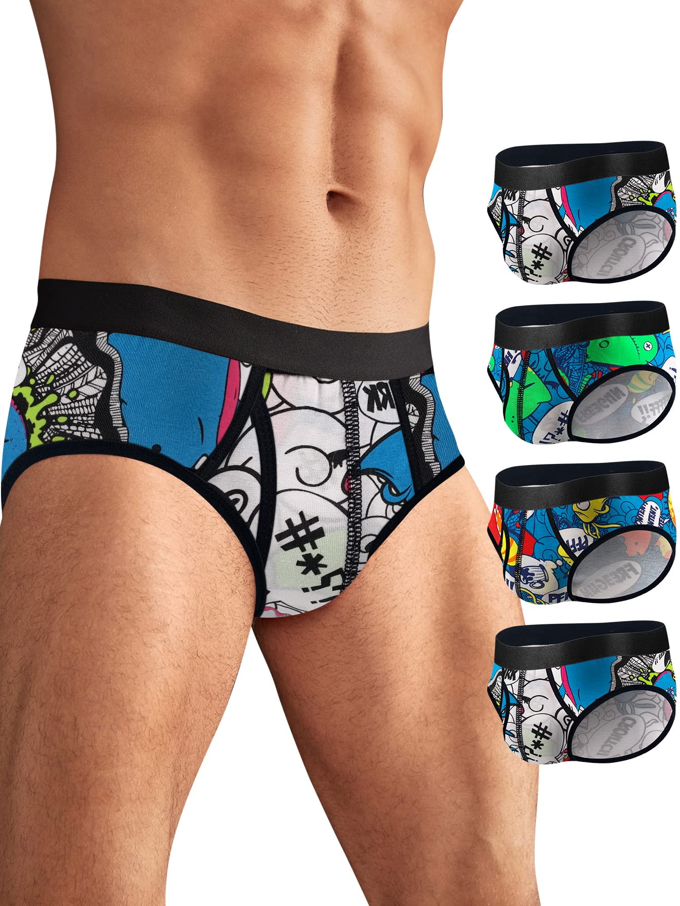 **Men's Cotton Underwear Briefs - Soft, Breathable & Comfortable with U Pouch Design - Perfect for Daily Wear, Workout & Lounge**