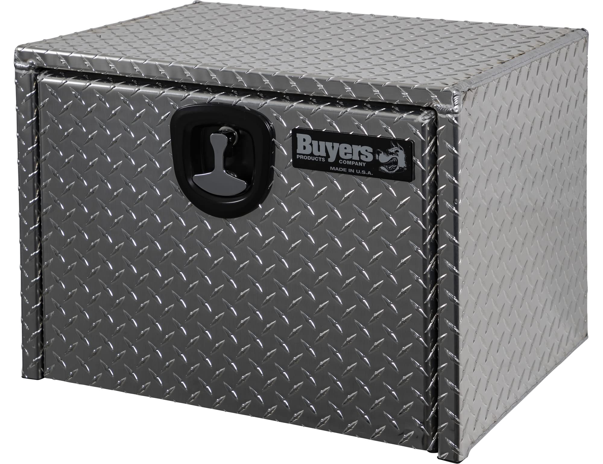 Diamond Tread Aluminum Underbody Truck Tool Box with Compression Latch - 18x18x24 Inch Heavy Duty Storage & Organization | Made in USA | Perfect for Construction, Farming & Off-Road Work Trucks