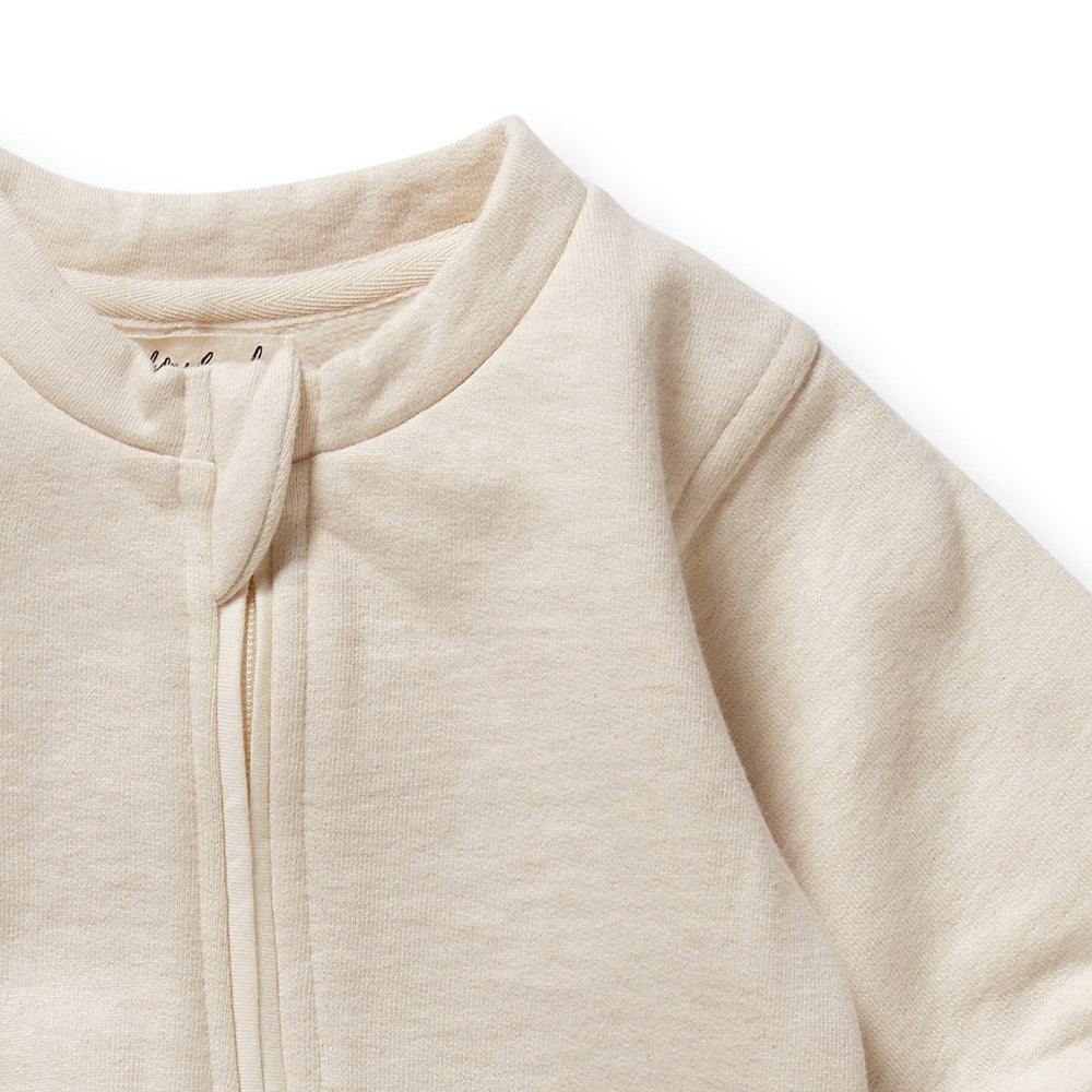 Organic Oatmeal Baby Terry Growsuit - Soft & Comfortable Infant Bodysuit for Newborns & Toddlers - Perfect for Playtime, Sleepwear & Everyday Outfits