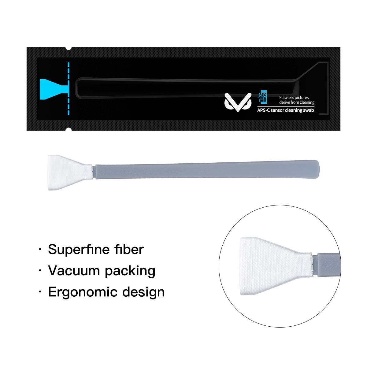 VSGO VS-S02-E APS-C Digital Camera Sensor Cleaning Kit - 10 Clean Swabs with Sensor Cleaner Solution & Travel Optical Cleaning Kit for DSLR, Mirrorless Cameras - Perfect for Professional Photographers & Travel Enthusiasts