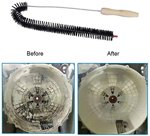 Washing Machine Cleaning Brush & Dryer Vent Cleaner Kit - 28.35 Inch Flexible Lint Brush with Metal Materials for Refrigerator Coils, HVAC Vents & Appliance Maintenance | Perfect for Home Laundry Rooms & Appliance Repair