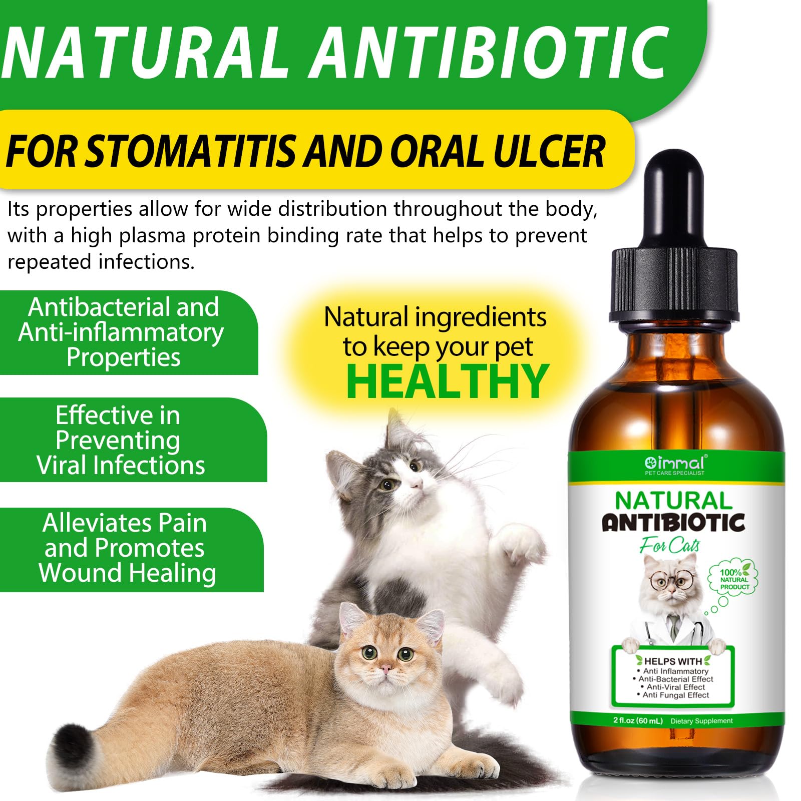 **60ml Cat Antibiotics for Infections - Immune Support & Allergy Relief - Vitamin Paste & Ointment for Cats - Ideal for Wound Care & Respiratory Health**