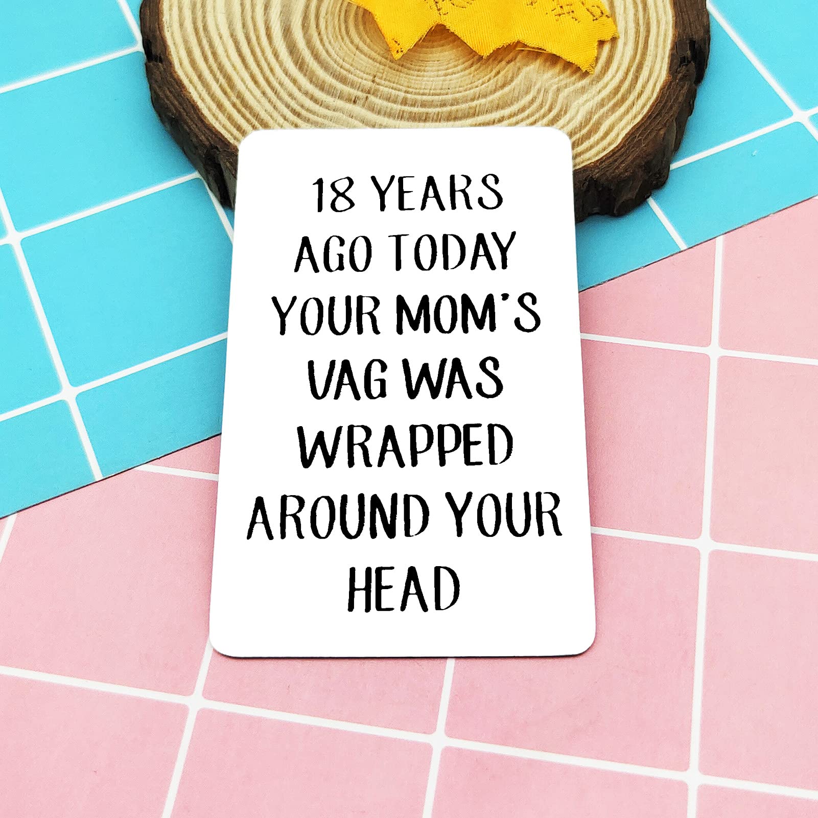 Funny 18th Birthday Card - Engraved Metal Wallet Insert Gift for Men & Women | Perfect 18th Birthday Present for Son, Daughter, Teens, Boys & Girls | Great for Graduation, Milestone Celebrations & Special Occasions