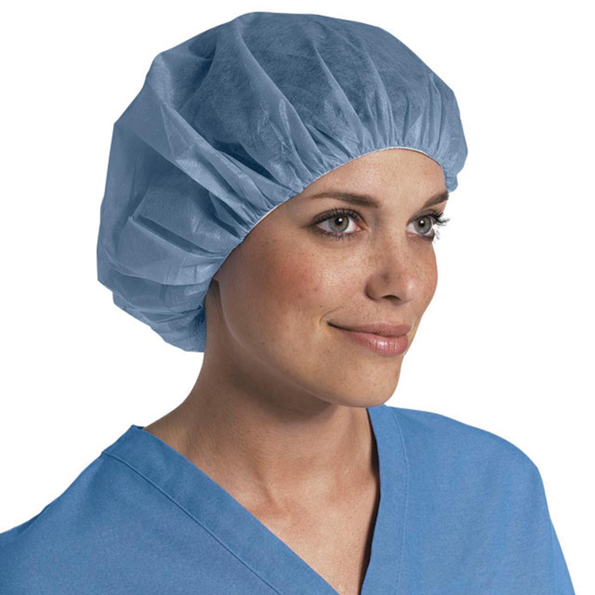 Medline Pro Series Bouffant Caps - Disposable Medical Hair Covers for Hospitals, Labs & Food Service | 100-Pack | Latex-Free & Breathable