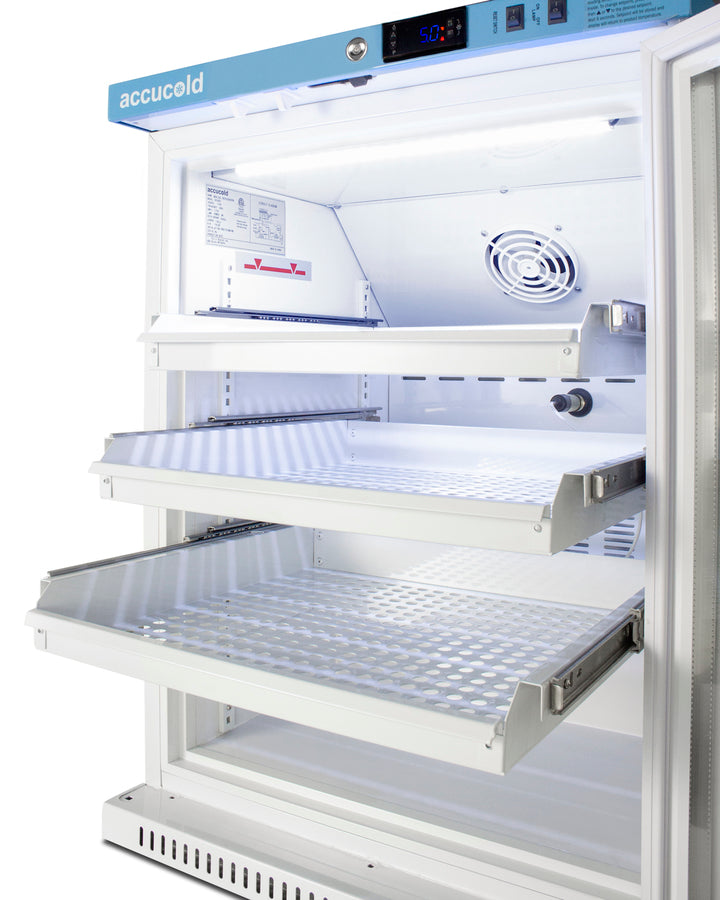 Accucold 6 Cu.Ft. ADA Compliant Medical Vaccine Refrigerator with Removable Shelves & Digital Temperature Control - Perfect for Pharmacies, Clinics, and Vaccine Storage Facilities