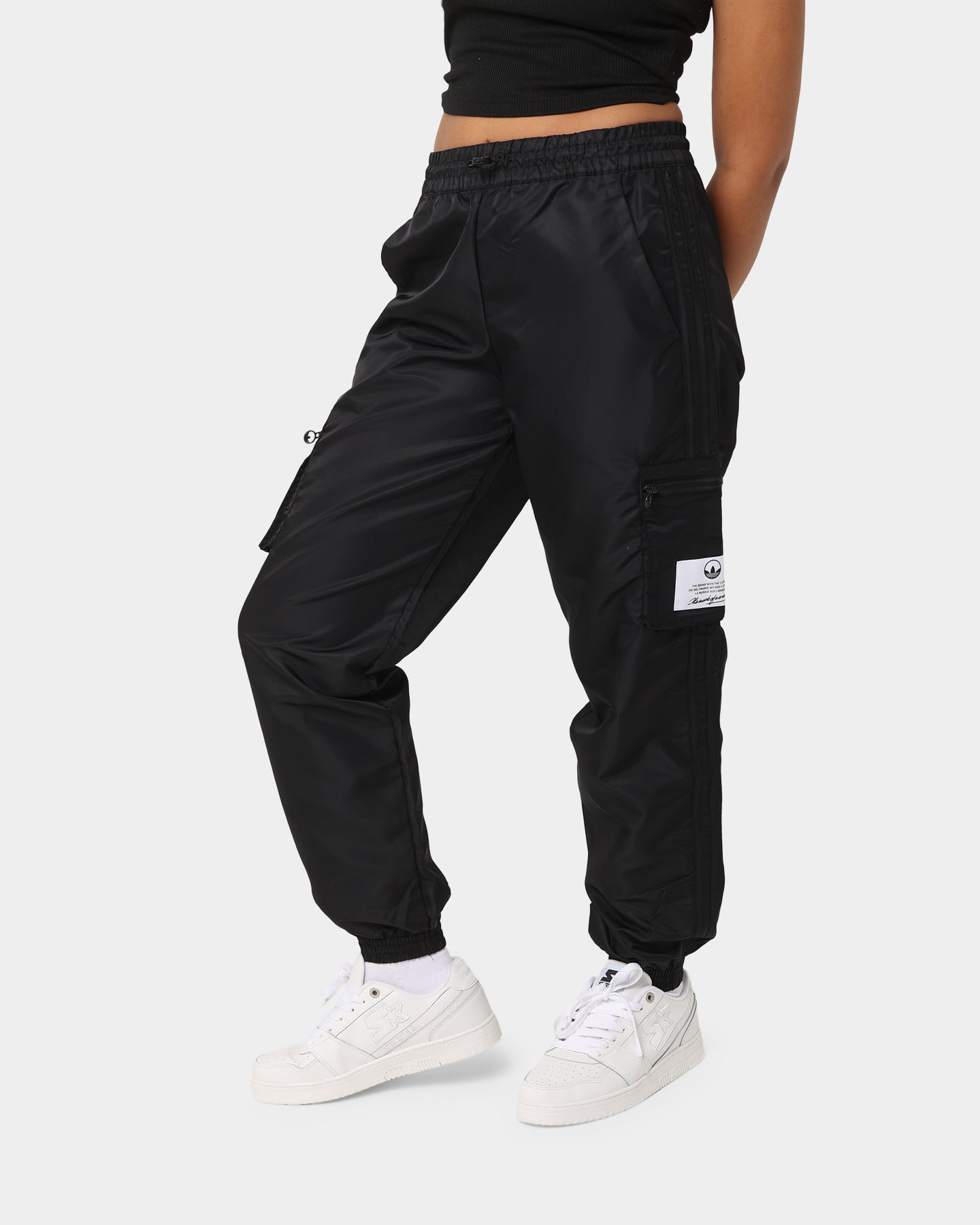 Adidas Women's Cargo Pants - Black Athletic Workout Joggers for Running, Gym & Casual Wear