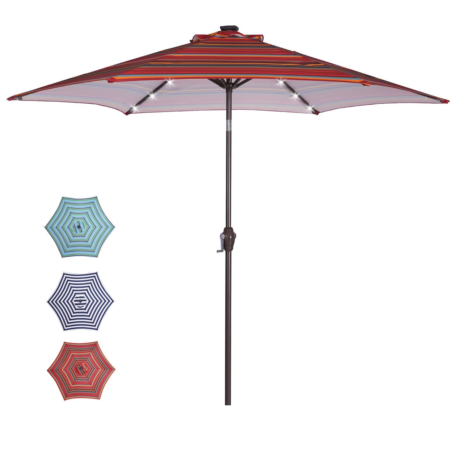 Solar Powered Patio Umbrella Lights - Windproof & Rustproof Outdoor Offset Umbrella with LED Lights for Deck, Garden, Lawn & Backyard - Perfect for Outdoor Dining, Lounging & Entertaining