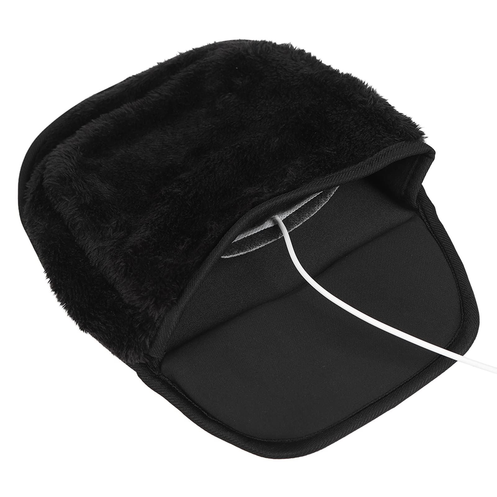 USB Heated Mouse Pad & Hand Warmer - ZJchao Electric Heating Pad for Office, Gaming & Home Use - Warm Computer Mouse Pad with Roomy Design - Perfect Desk Accessory for Men & Women (Black) - Stay Cozy While Working, Gaming or Studying in Cold Weather