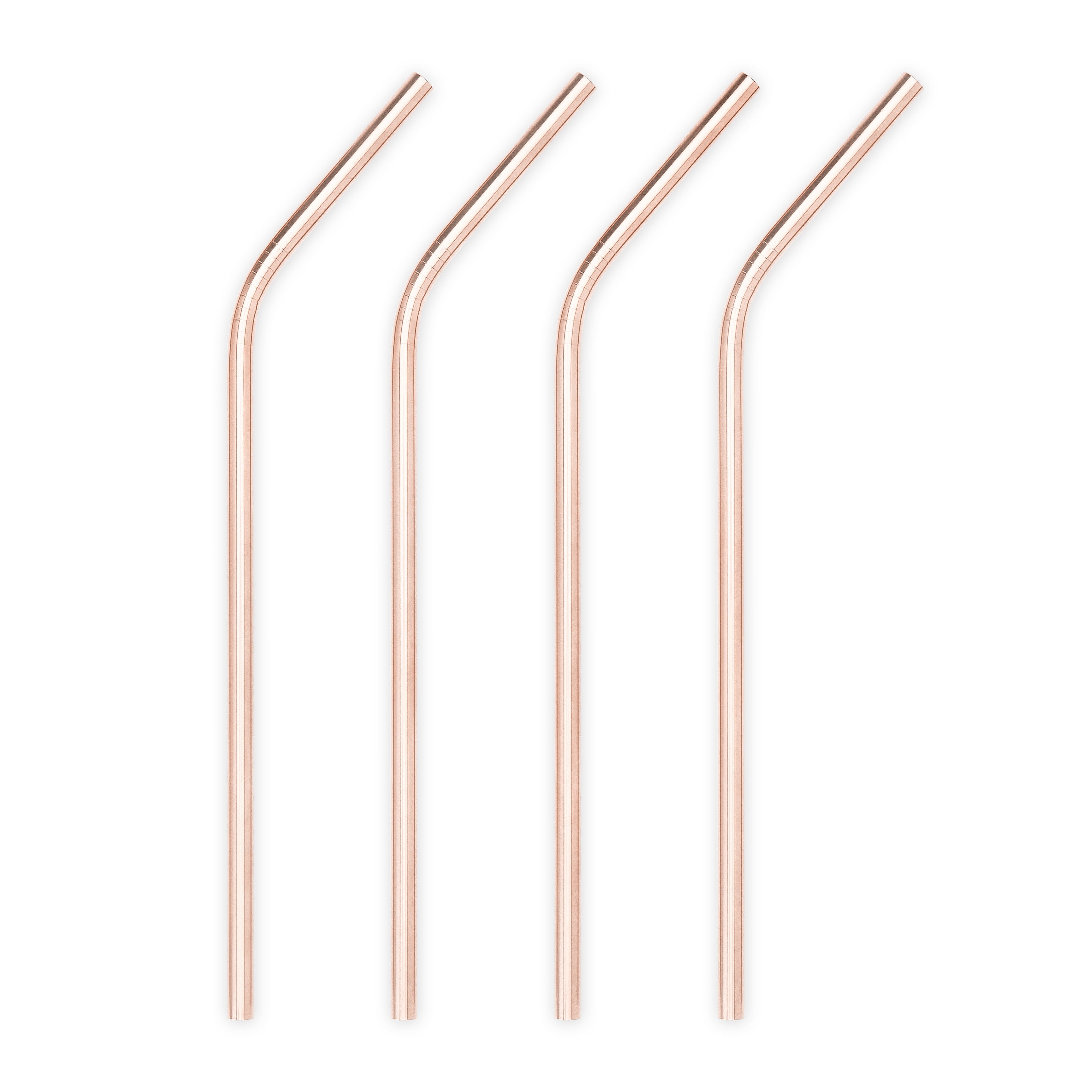 Premium Summit Cocktail Straws Set of 4 - Reusable Stainless Steel Drinking Straws for Cocktails, Smoothies, Iced Coffee - Perfect for Parties, Bars, and Home Entertaining