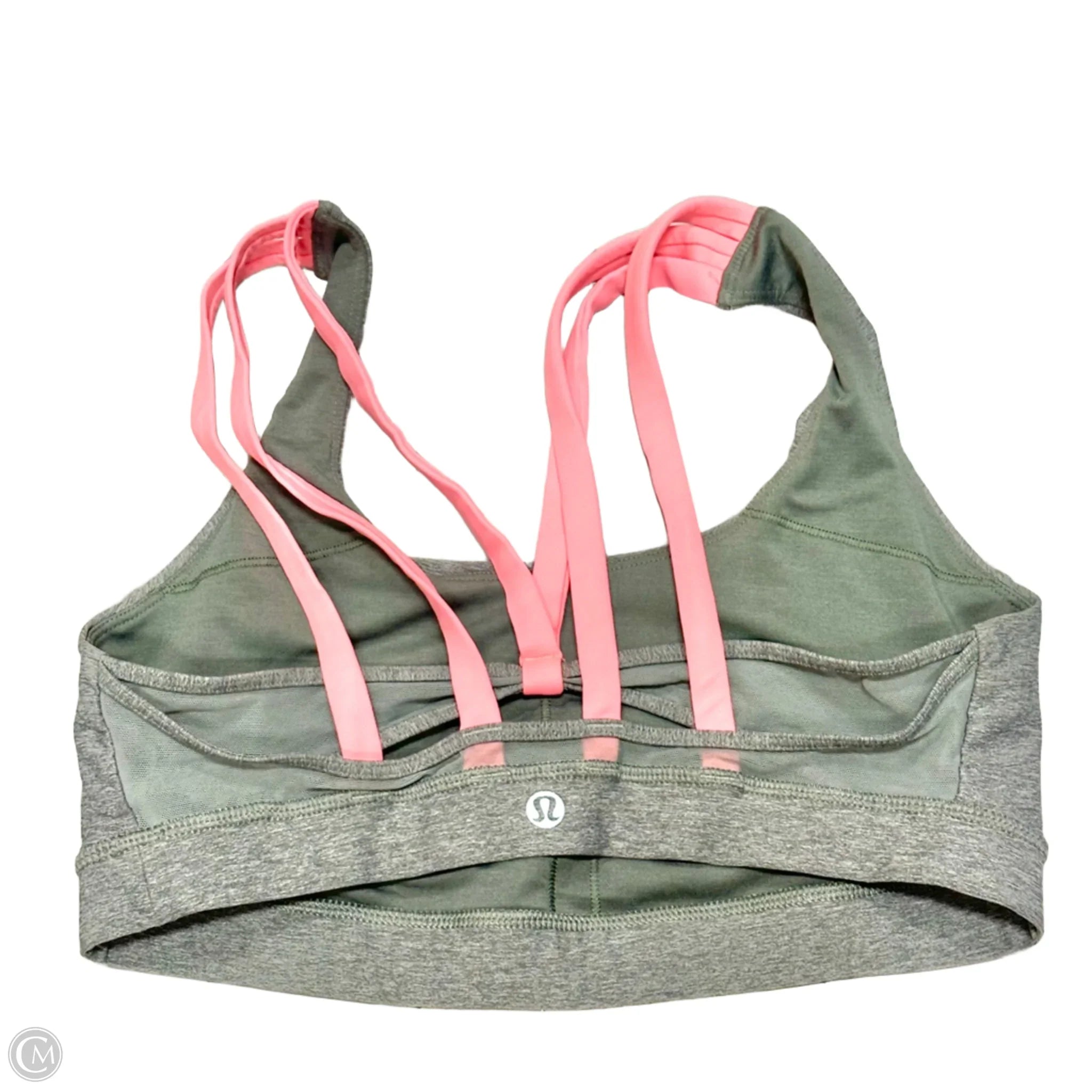 Lululemon Grey & Pink Medium Athletic Bra - High Support Workout Sports Bra for Running, Yoga & Gym