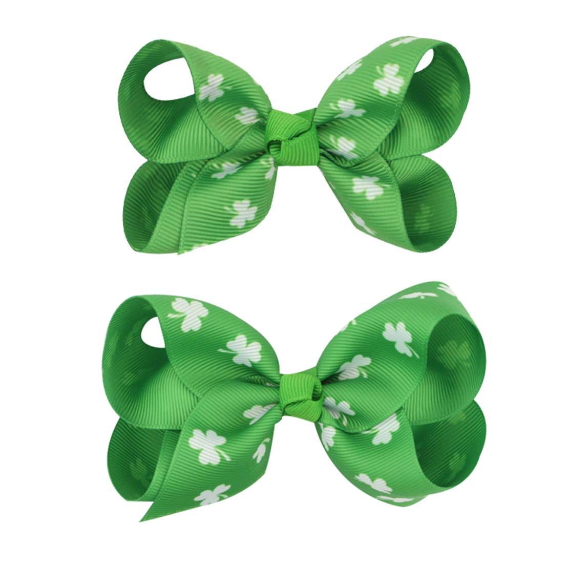 St. Patrick's Day Baby Hair Clips for Girls - Shamrock Hair Bows & Alligator Clips - Cute Hair Barrettes JHSP16 - Perfect for St. Patrick's Day Outfits, Baby Photos, and Holiday Parties