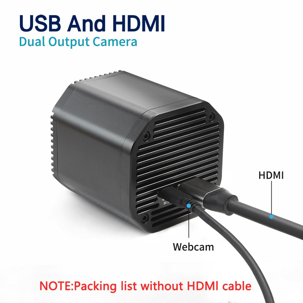 MOKOSE USB HDMI Dual Output Camera with Fast Auto Focus & 2X Digital Zoom - Ideal for Live Streaming, Online Teaching, Video Conferencing, Webinars, and Content Creation