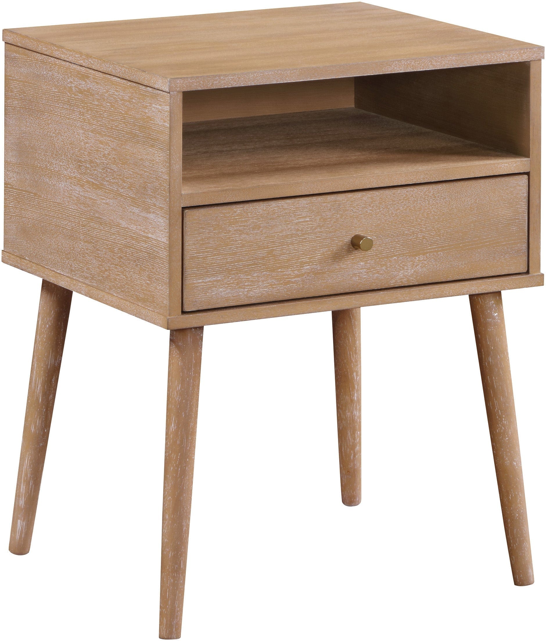 Office Star Rena 1 Drawer Side Table with Shelf - Compact End Table for Living Room, Bedroom, or Office - Perfect for Storage & Organization [RNA05]
