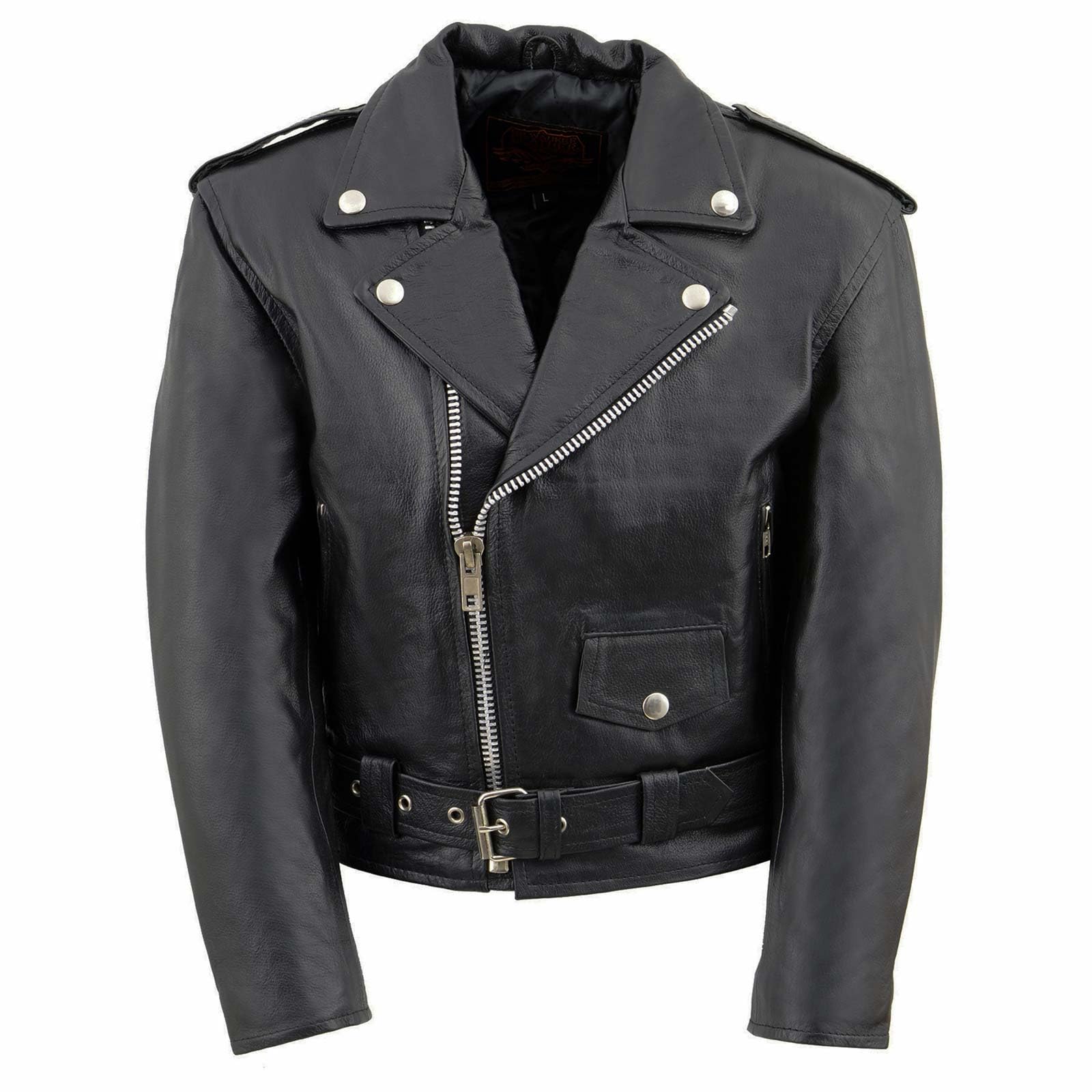 Milwaukee Leather SH2010 Toddler Motorcycle Jacket - Genuine Black Leather Biker Jacket for Kids, Perfect for Riding, Halloween Costumes & Outdoor Adventures