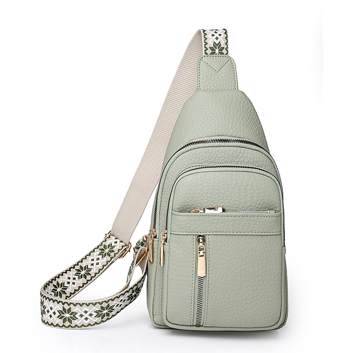 Women's Leather Crossbody Bag - Stylish Zipper Fanny Pack for Travel Essentials & Everyday Use | Perfect for Hiking, Shopping & Casual Outings