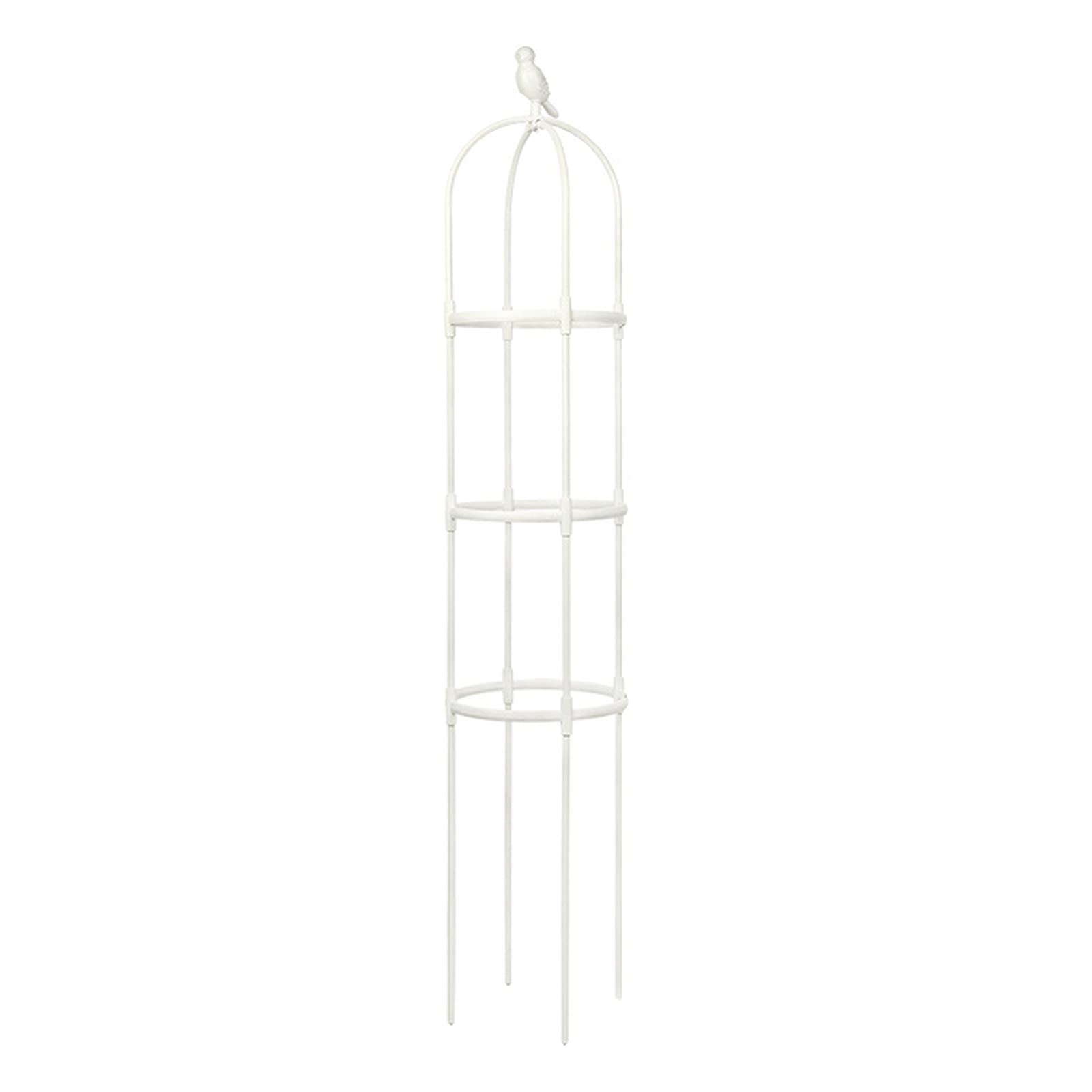 4.9Ft Iron Garden Obelisk Trellis for Climbing Plants - Sturdy Metal Plant Support for Outdoor Vines, Flowers & Roses - Perfect for Garden, Patio, and Backyard Decor