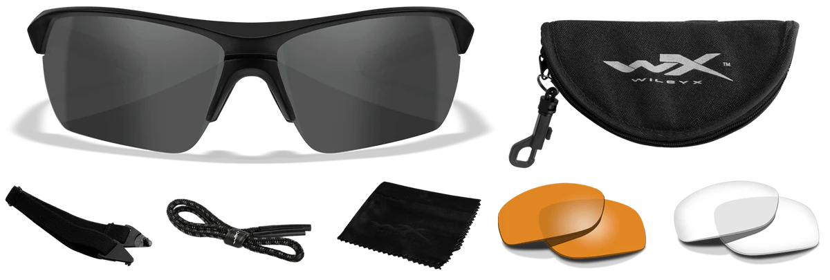 WileyX Guard Advanced Tactical Sunglasses with 3 Lenses - ANSI Z87.1 Safety Rated for Shooting, Cycling & Outdoor Activities