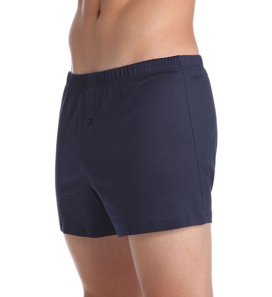 Hanro Men's Cotton Sporty Knit Boxer Briefs - Soft Breathable Underwear for Active Lifestyle, Gym & Everyday Comfort