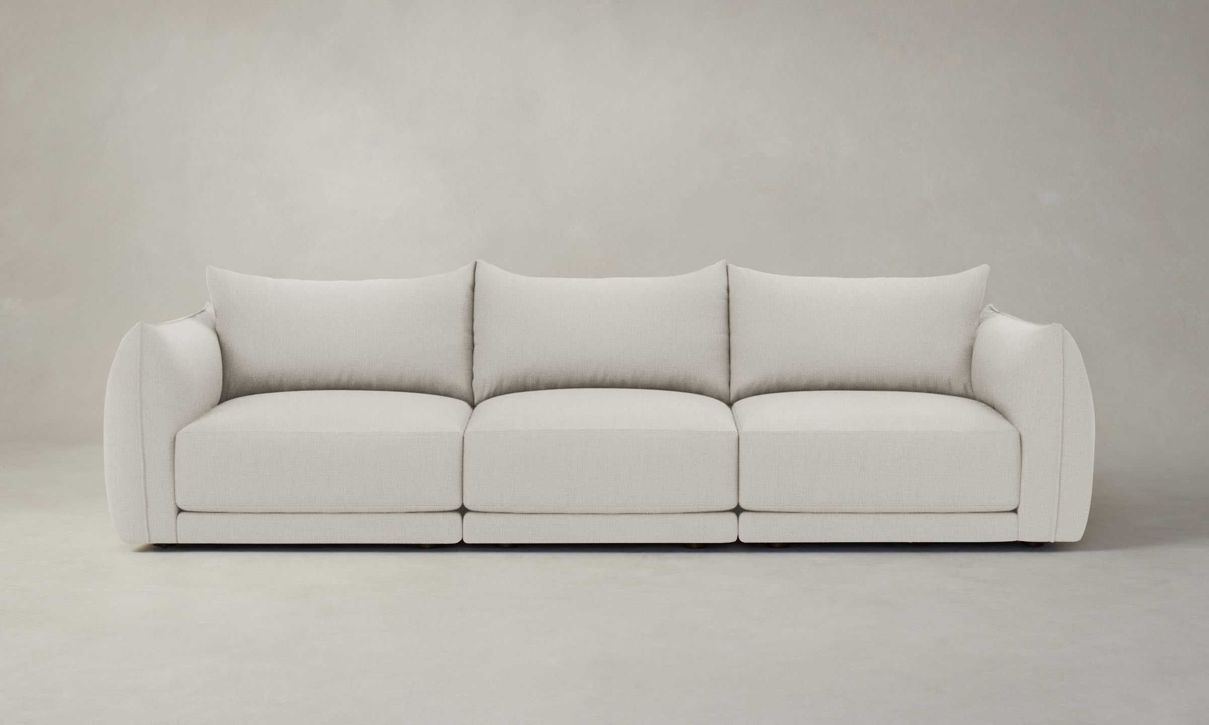 Premium Italian Brushed Wool Vanilla Modular Sofa - Jones Collection | Modern Sectional Couch for Living Room, Lounge & Office Spaces