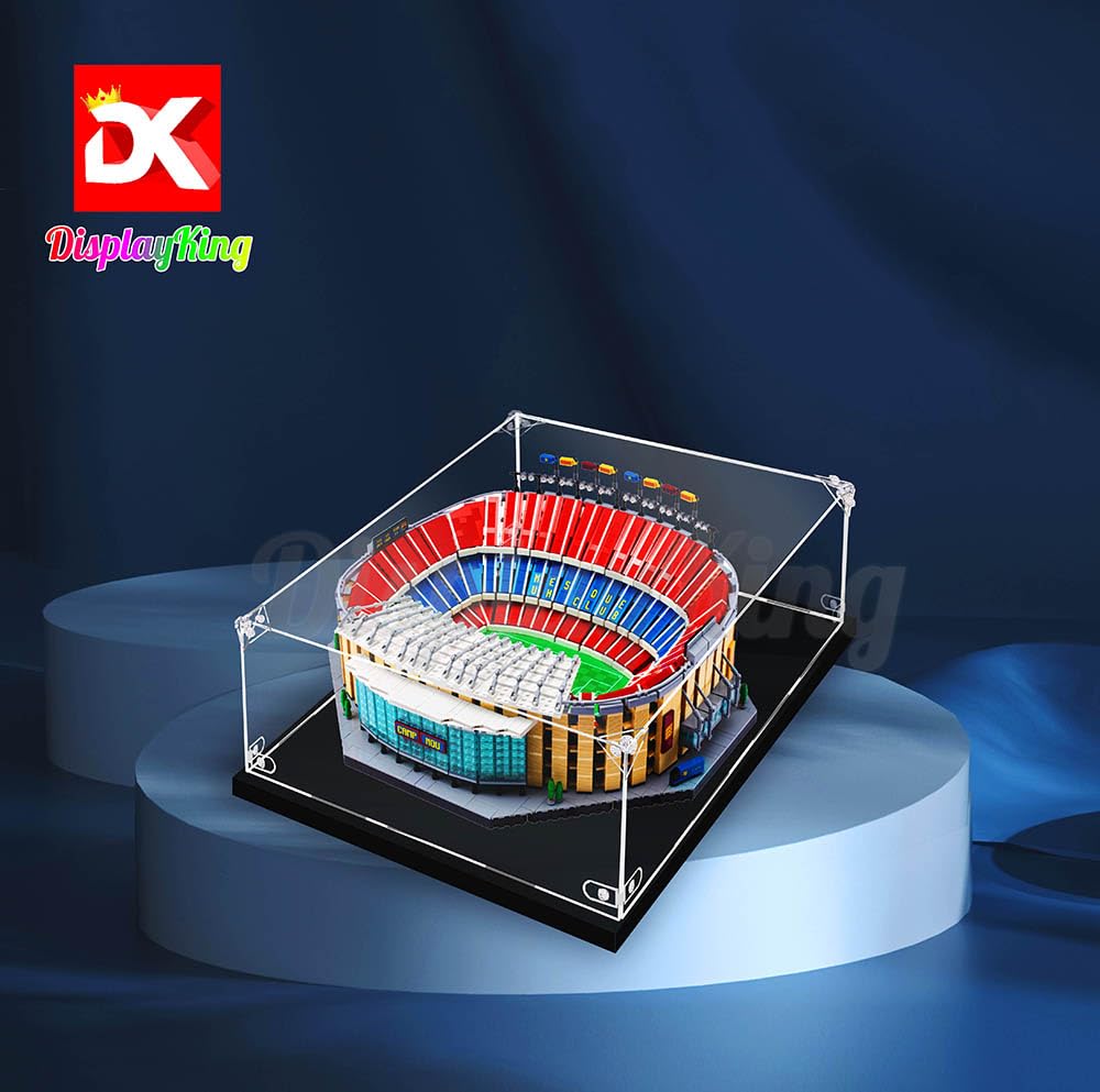Acrylic Display Case with Screw for Lego Camp Nou FC Barcelona 10284 - Protective Showcase for Collectible Lego Sets (Lego Not Included) - Perfect for Home Decoration, Office Display & Gift Giving
