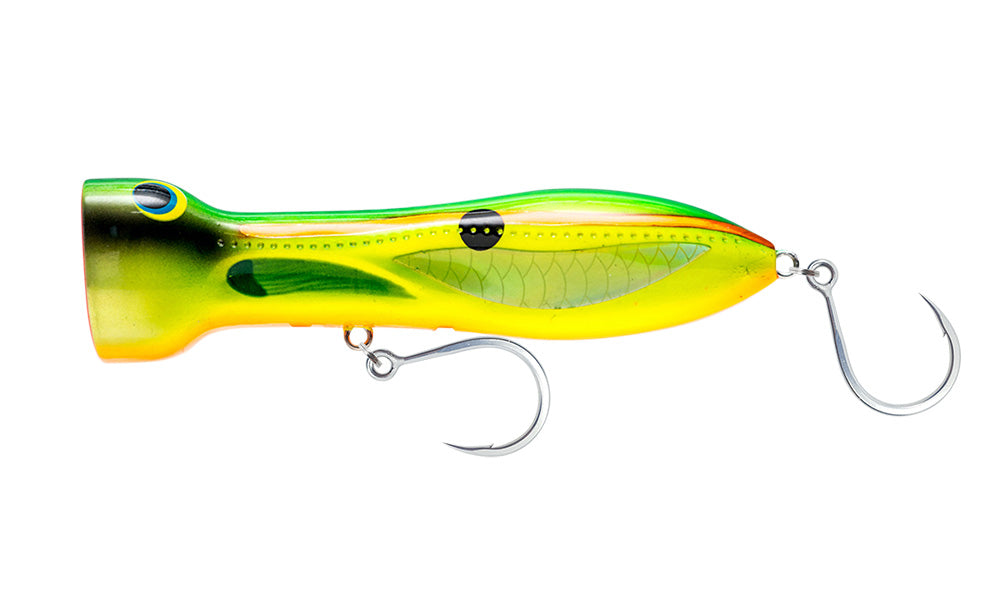 Chug Norris 150 Popper 150mm Fishing Lure - Topwater Bass Fishing Bait for Freshwater & Saltwater - Perfect for Trout, Pike, and Walleye - Ideal for Morning and Evening Fishing Sessions