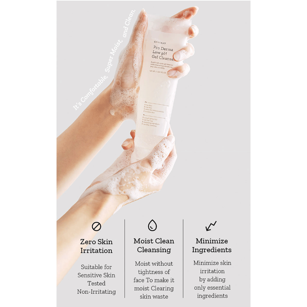 DERMAGIC Pro Derma Low pH Gel Cleanser 150ml - Gentle Face Wash for Sensitive Skin, Hydrating & Balancing Facial Cleanser - Perfect for Daily Skincare Routine & Post-Workout Refresh