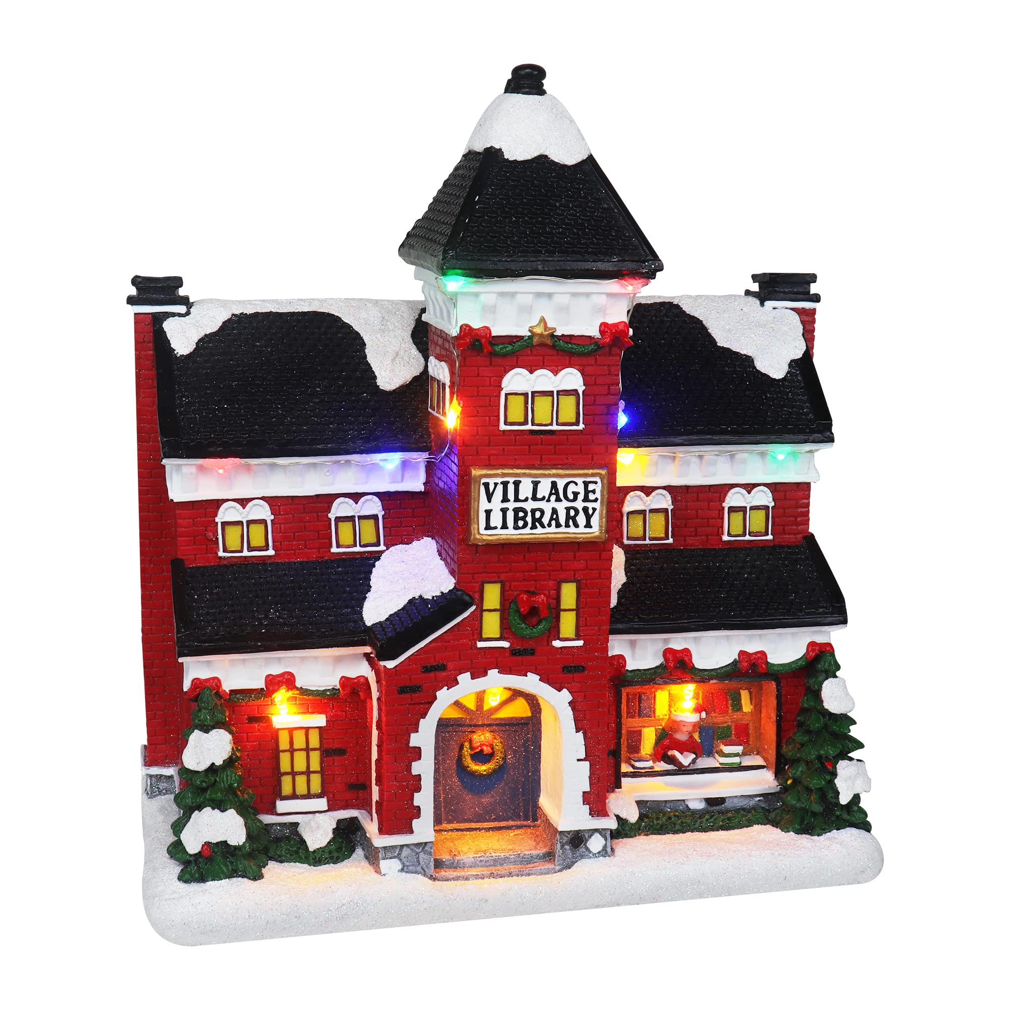 LED Musical Christmas Village Tabletop Display - Holiday Decor with Lights & Music for Home, Office - Perfect Christmas Gift for Family & Friends - Ideal for Mantel, Shelf, or Holiday Party Centerpiece