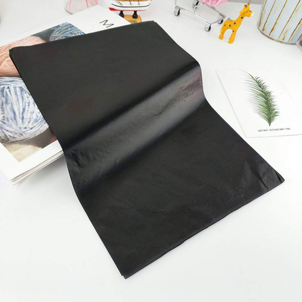 NUOBESTY 100pcs Tracing Paper Carbon Paper Transfer Paper for Jewelry Making, Islamic Favors & Doll Crafts - Black Graphite Transfer Sheets for DIY Projects, Art & Calligraphy | Perfect for Beading, Scrapbooking & Crafting