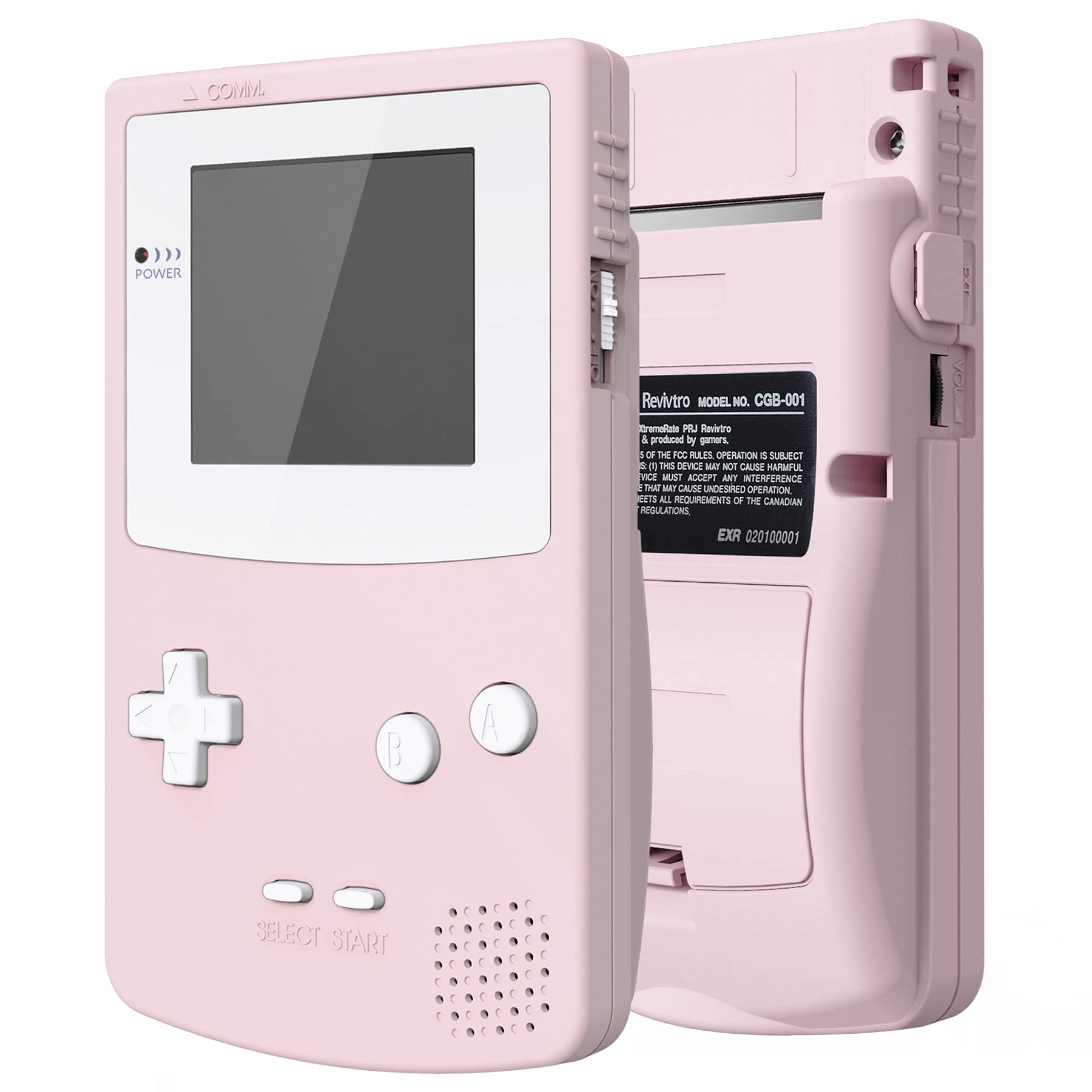 eXtremeRate Cherry Blossom Pink Gameboy Color Replacement Shell with White Screen Lens - Compatible with OSD IPS, Regular IPS & Standard LCD Screens - Perfect for Gaming Enthusiasts & Retro Console Collectors - Ideal for Home Gaming, Travel & Display Collections